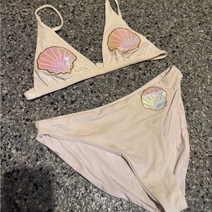 Seashell Bikini Set in White